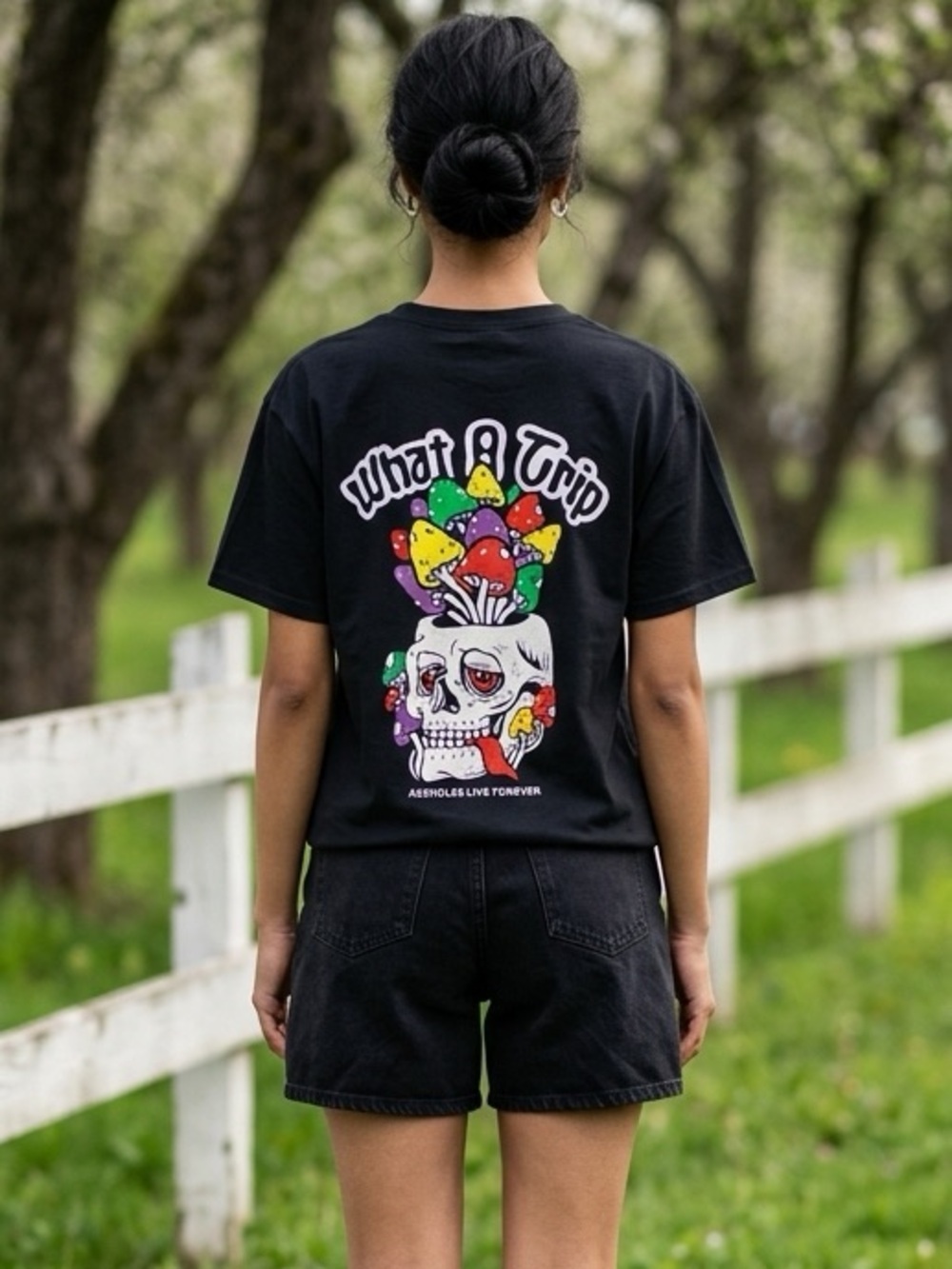 NWT Assholes Live Forever Unisex Black Short Sleeve Graphic Tee Shirt - Size L
